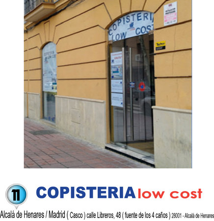 Copisteria Lowcost, en Alcalá de Henares, ofreciendo las impresiones más baratas, con encuadernado gratis, cada día más cerca de vosotros.\\n\\n10/06/2018 01:03